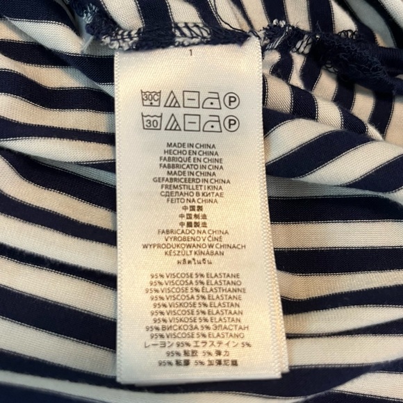 -SOLD- NWOT Micheal Kors Navy Striped Maxi Dress - Picture 13 of 13